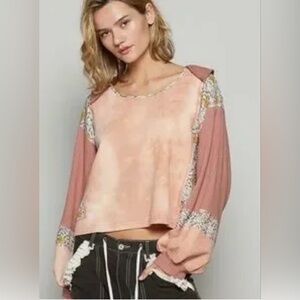 POL Blush and Mauve Boho Blouse